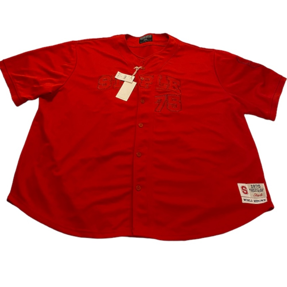 Staple, Red, Baseball Jersey, Men’s, size 3x, NWT $50